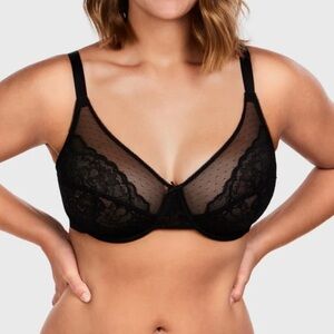 HSIA Enchanted Floral Lace Unlined Comfort Non-padded Full Coverage Size 42H